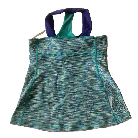 Lululemon Scoop Neck Tank Top Space Dye Bruised Berry Green 8 - Picture 2 of 10